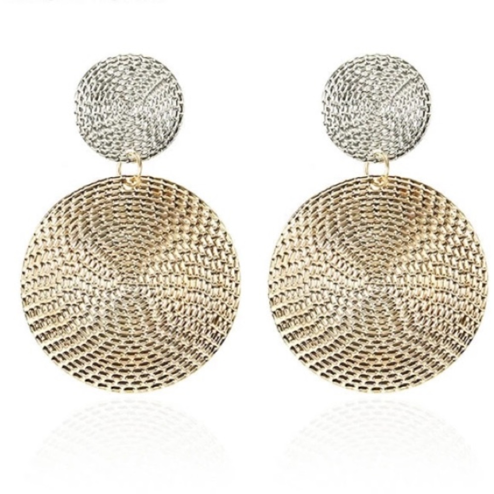 NEW!💙💎GOLDEN💛SILVERY💛MODERN💛BIG💛CIRCLES!💎💙 - Picture 7 of 10
